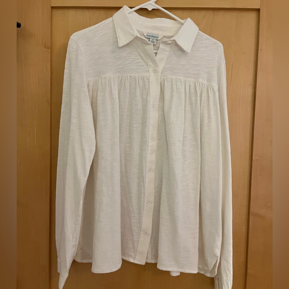 Sundance cotton white top.